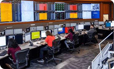 IT working in a large, open room